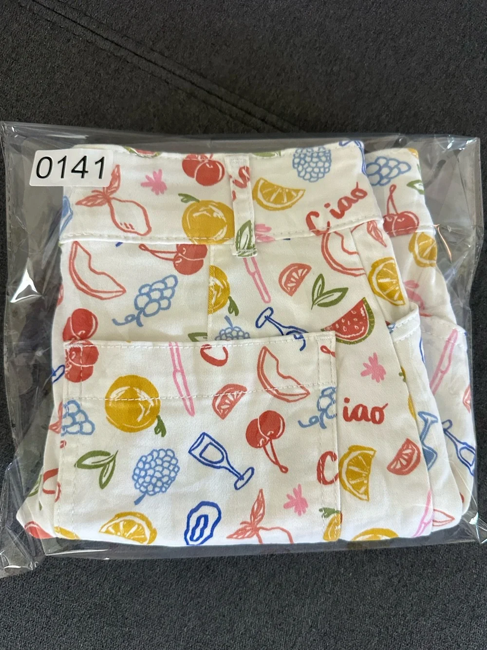 Bagatelle Ciao Italian Fruit Print Stretch Shorts Size 2